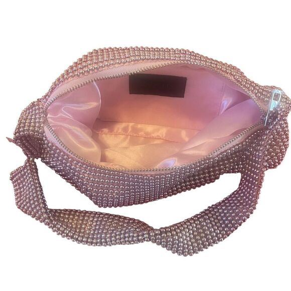 Jessica McClintock Bridgid Lt. Pink Beaded Bag. - Picture 6 of 7